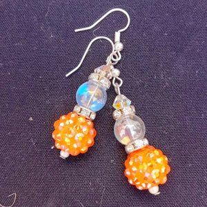 Orange Creamsicle Earrings Handmade